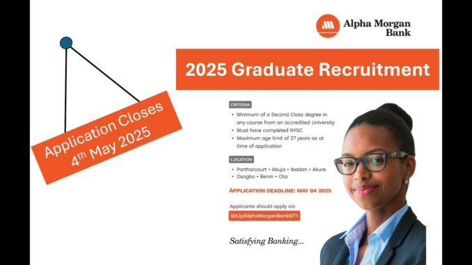 Alpha Morgan Bank Recruitment