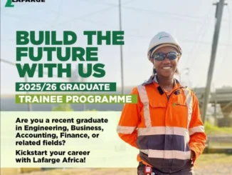 Lafarge Africa Plc Graduate Trainee Programme